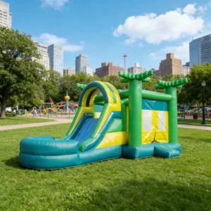 Commercial Wet Dry Bouncer Combo Inflatable Slide Jumping House Castle for Kids with Blower