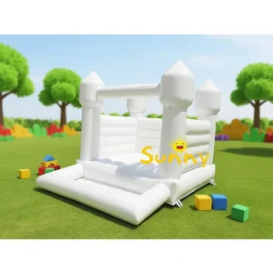 Commercial White Jumping Castle Kids Inflatable Bouncer Small Bounce House Bouncy Castle for Party Wedding Event