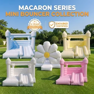 Commercial White PVC Inflatable Bounce House for Adults Kids Wedding Bouncy Castle Repair Kits Included Jumping Castle Slide
