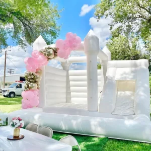 Commercial White Wedding Inflatable Bouncy Castle Bounce House Bridal Bounce for Wedding Decoration