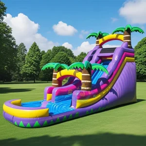 Commercial grade inflatable water slide with pool for kids