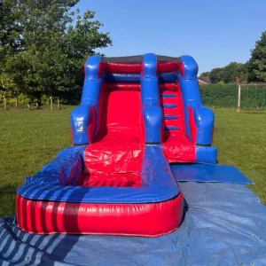Compact 0.55mm PVC Inflatable Water Slide Custom Size Digital Print with Blower for Villa Pool Summer Fun
