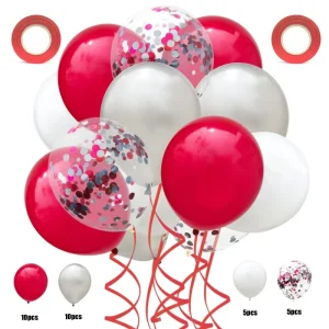 Confetti 30pcs 12inch Red Green Air Helium Decorations Birthday Inflatable Party Supplies Christmas Latex Balloons Set