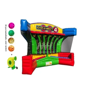 Jogo de Carnaval de Basquetebol Inflável Connect 4 com Material PVC Tamanho e Cor Personalizáveis para Crianças