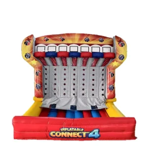 Connect Four Wacky Inflatable Basketball Game Inflatable Carnival Sports Shoots Basketball Games For Rental