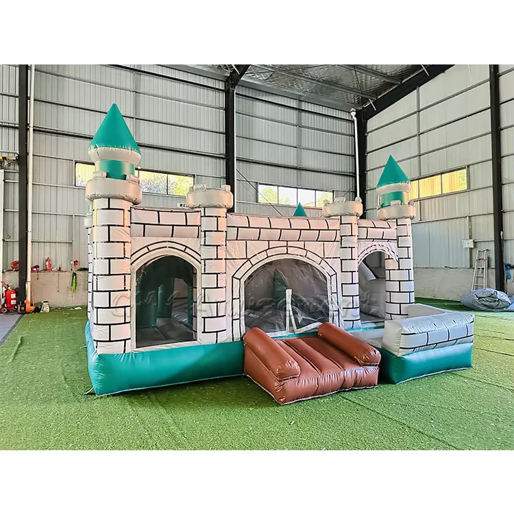 Construction Site Bouncy Castle Inflatable Baustellen Hupfburg for Rental