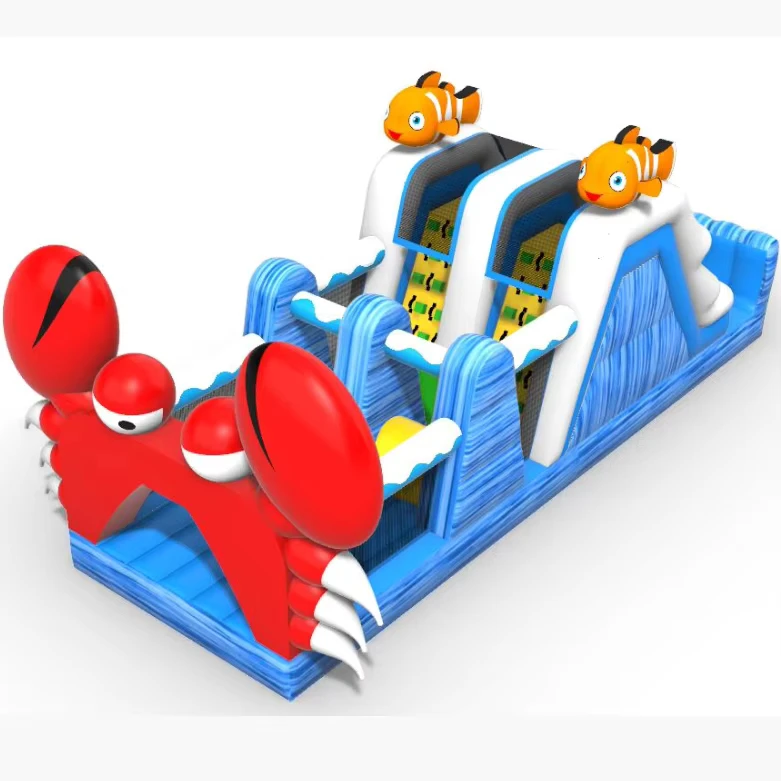 Crab Inflatable Obstacle Course Commercial Bouncy Castle Pistola Paintball Toboggan Gonflable Swimming Pool Football Game