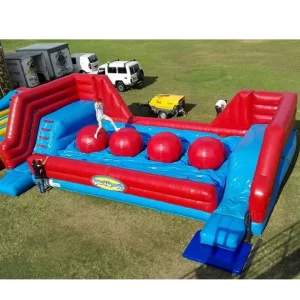 Crazy Sports Interactive Games Inflatable Big Baller Wipeout Course Challenge Game Inflatable Wipeout Jumping Baller