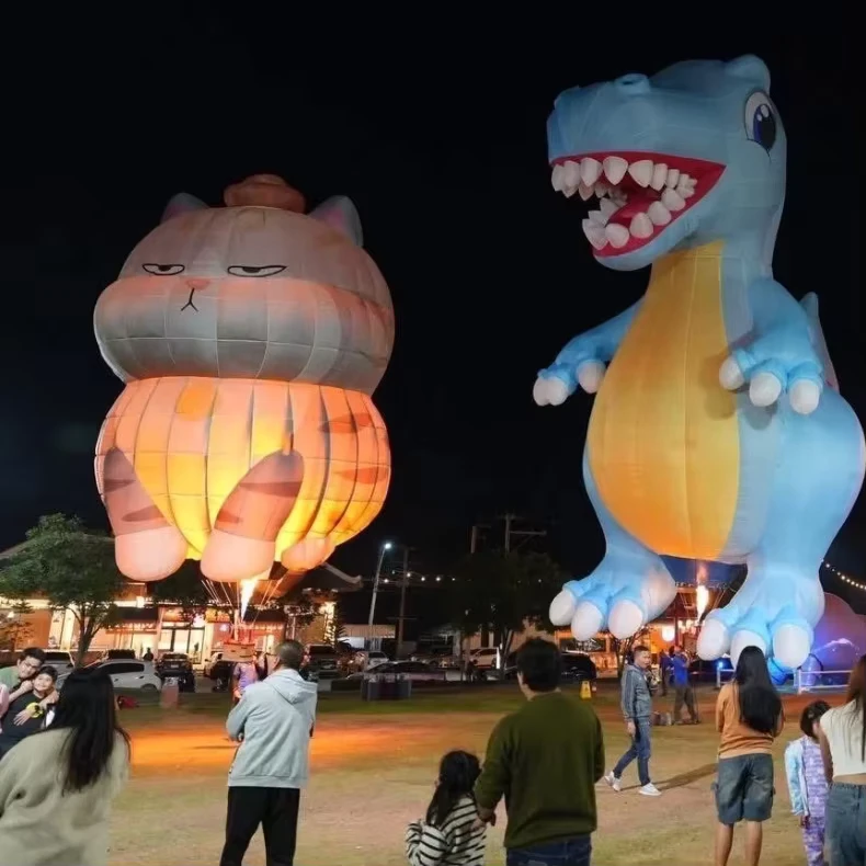 Balão de Ar Quente Inflável de Forma Especial Criativa, Tamanho Padrão Resistente ao Tempo, 10-12 pés de Altura Inflada, Exterior
