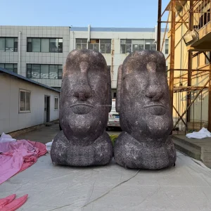 Creative Giant Inflatable Stone Head Model for Outdoor Exhibition and Landmark Decoration