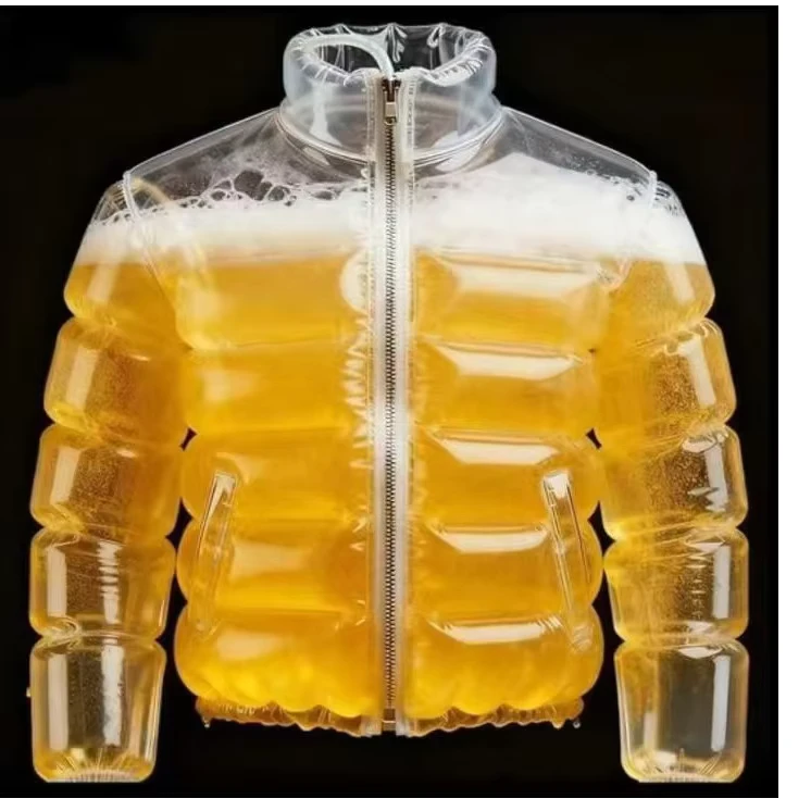 Kreative Internetberühmtheit Bier Styling Jacke Bar Party Lustiger TPU Aufblasbarer Bieranzug KTV Atmosphäre Requisiten Schwimmparty