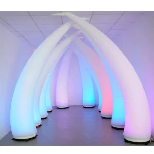 Creative New Design Outdoor Decoration LED Lighting Inflatable Elephant Tusk