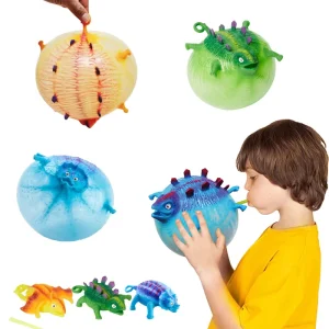 Creative and Unique TPR Inflatable Animal Stress Relief Toys Inflatable Dinosaur Bouncy Balls Dinosaur Balloons