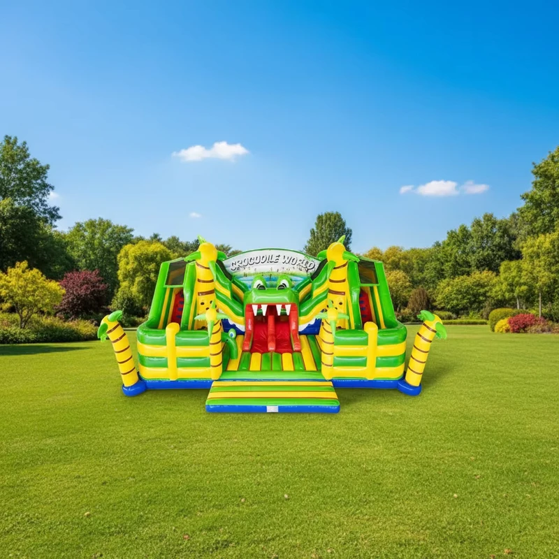 Crocodile Park Bouncy Castle Inflatable Kids Outdoor Playground Equipment Jumping Castle for Kids and Adults Party
