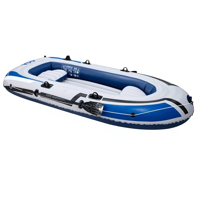Cross Border Kayak Inflatable Boat 2/3/4 Person Bottom Fishing GPSR Certified Eco friendly PVC with Hand Pump Boating
