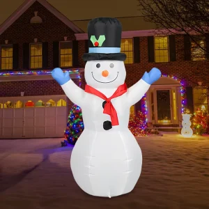 越境エコフレンドリークリスマスインフレータブルサンタ雪だるまツリーLED照明屋外庭装飾パーティー用品オーナメント