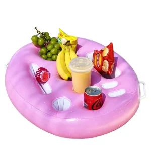 Soporte inflable para vasos de PVC, barra de hielo inflable de autoservicio, bandeja de servicio para fiestas con nueve compartimentos