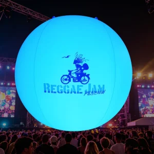 Globo gigante inflable interactivo LED DMX 512 inalámbrico, luz táctil para eventos de festivales y conciertos