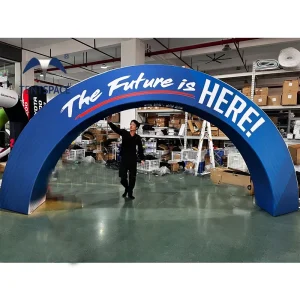 Arco de Publicidade em Alumínio Curvo para Entrada de Eventos Desportivos ao Ar Livre