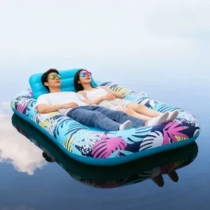 Flutuador de Tubo de Natação Personalizado para 2 Pessoas, Cama de Água Inflável, Flutuador de Piscina