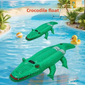 Custom 203x114cm Giant Crocodile Inflatable Pool Float Raft PVC Water Toy for Adult Summer Beach Party