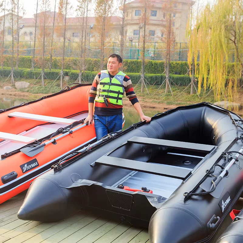 Barco inflable de 3,6 m con suelo de aluminio, balsa de PVC, barco de pesca con CE