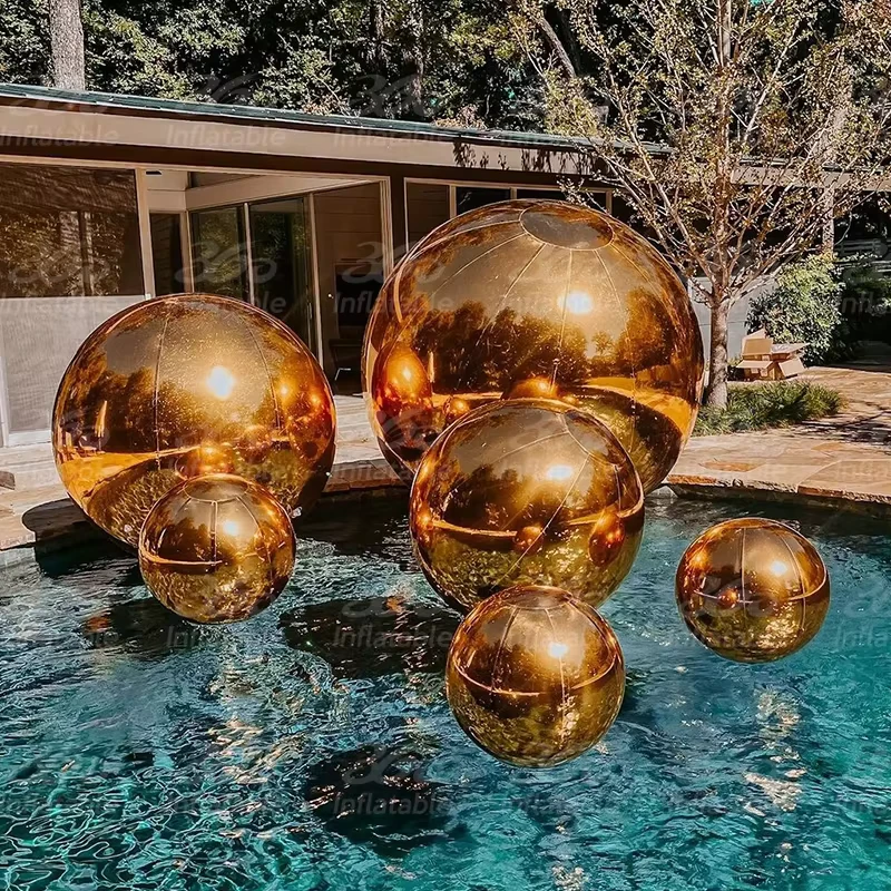 Custom 360 Inflatable PVC Sphere Ball Mirror Ball Balloon for Wedding Advertising Inflatables Decoration with Blower Accessory