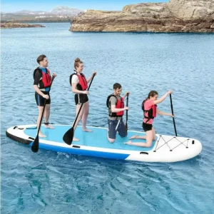 Custom 500x150x20cm Mega SUP Team Stand Up Paddle Board Multi-person Drop Stitch Surfing Inflatable Big Water Amusement Facility