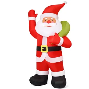 Custom AC Christmas Inflatables Decorations Factory Customization LED Light Santa Claus Animated R Inflatable for Outdoor Use