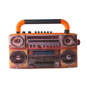 Custom Advertising Inflatable Cartoon Radio Model Giant 3m Built In Fan Battery Powered