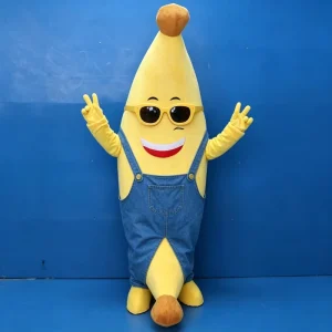 Disfraz de mascota de cartoon de animal personalizado, banana de espuma tallada de EVA inflable para promoción navideña, festival, feria comercial