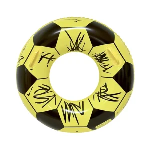 Custom Baby Pool Floatie Football Soccer Water Mattress Hammock Swimming Rings Inflatable Pool Fishing Float Tube Toy for Adults