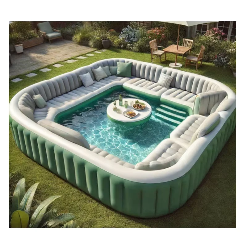 Individuelles aufblasbares Schwimmbecken für Familienfeiern im Garten, tragbares aufblasbares Sofa