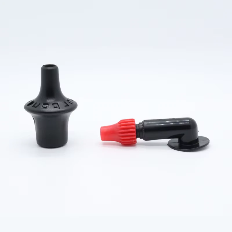 Tuyau oral souffleur rotatif noir et rouge personnalisé pour flotteur de piscine gonflable