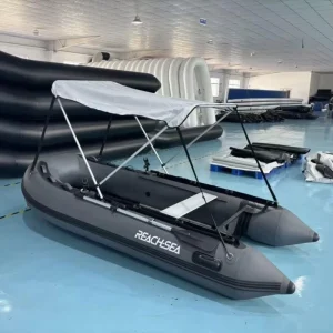 Custom Boat Canopy Inflatable Boat With Engine Fishing Kayak 13ft