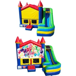 Bandiere in Velcro per Castello Gonfiabile 13x13 Pannello di Compleanno Felice per Moduli Artistici di Gonfiabili
