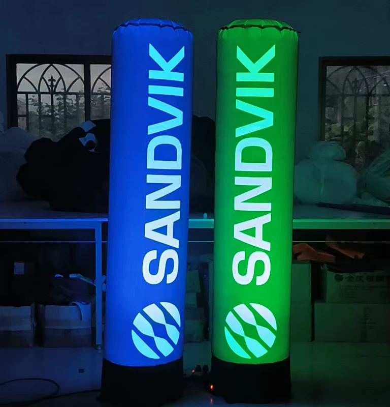 Individuelles Markendesign Elektrische Luftpumpe Aufblasbare Säule für Outdoor-Sportveranstaltungen Wasserdichte aufblasbare Röhren-Säule