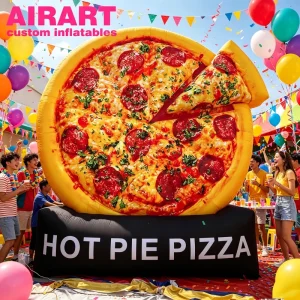 Pallone Gonfiabile Personalizzato con Base Pizza Calda per Marketing Alimentare