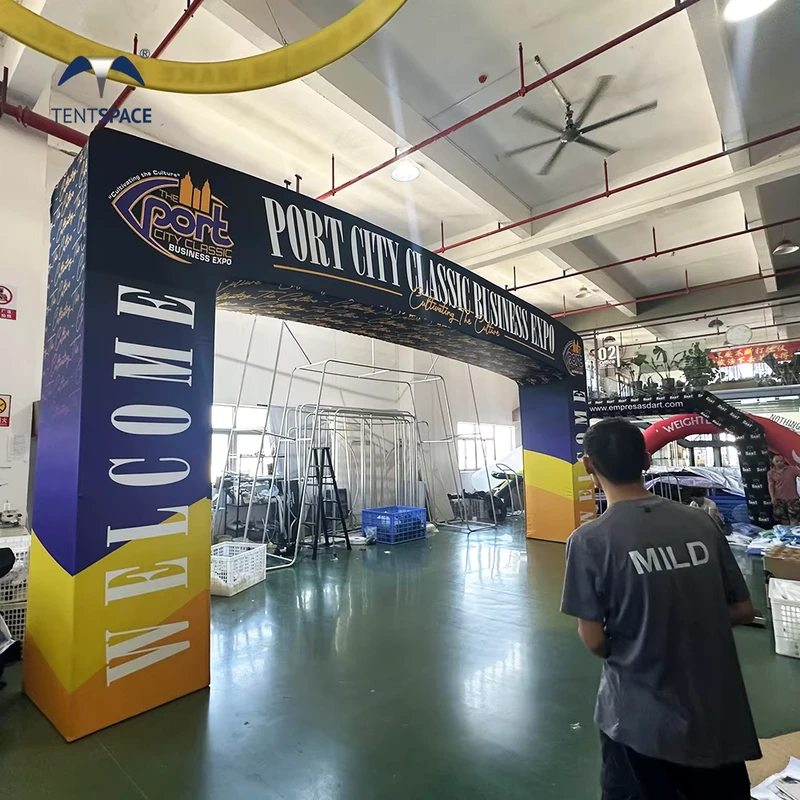 カスタムブランディングアーチ ポータブルアルミ素材 スポーツスター フィニッシュライン イベントレースアーチ