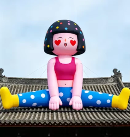 Scultura gonfiabile di personaggio dei cartoni animati personalizzato per decorazione di centri commerciali