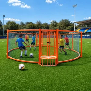 Custom Circular Panna Soccer Cage Modular Enclosed Mini Football Training Cage Park School Playground