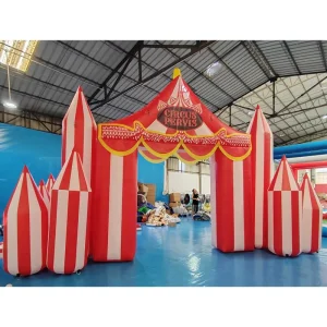 Arco de Entrada Inflável Personalizado para Clube de Circo, Arco Inflável Portátil para Decoração com Acessório Soprador de Ar