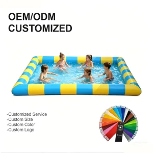 Custom Color and Size Large Inflatable Swimming Pool Giant Inflatable Square Water Pool Splash Pool for Kids and Adults