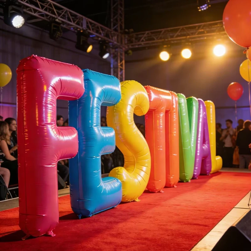 Benutzerdefinierte bunte große aufblasbare Buchstaben Riesiges aufblasbares Buchstabenmodell für Geburtstagsfeier Hochzeitsdekorationen