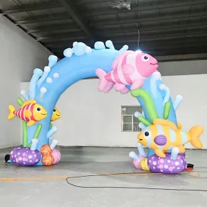 Arco Inflável Comercial Personalizado para Publicidade, Decorações de Festa, à Prova d'Água, Montagem Fácil, Multicolorido, 6-8 pés com Ventoinha