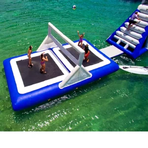 Terrain de Volleyball Gonflable Commercial pour Eau Jeu de Sport de Volleyball Gonflable