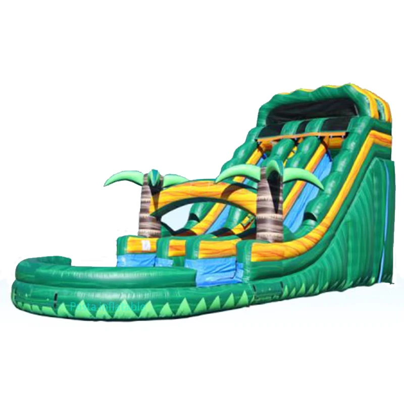 Custom Commercial PVC Inflatable Bounce House & Jumping Castle with Waterslide 20 22 Ft Custom Color & Logo Easy Setup