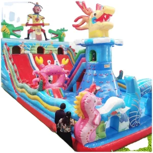 Custom Commercial PVC Inflatable Water Slides Backyard Inflatable Water Slide With Swimming Pool For Adult