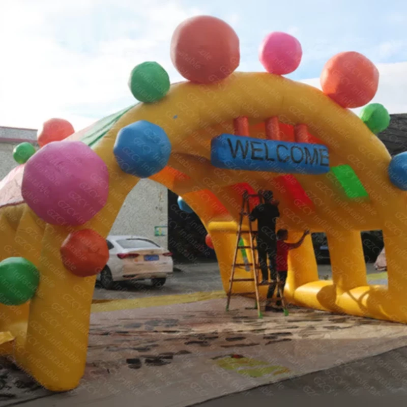 Tenda gonfiabile portatile personalizzata in materiale PVC commerciale, rifugio a forma di arco