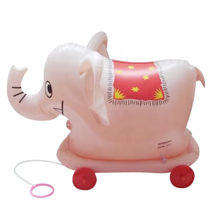Custom Cute Animal Pig Inflatable Elephant Kids Ride On Toy